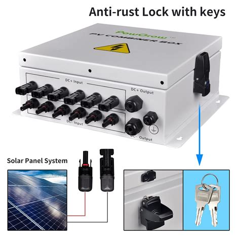 Solar Power Combiner Box For 6 or 8